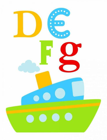 Transportation DEFG White Modern Wood Framed Art Print with Double Matting by Robinson, Tamara