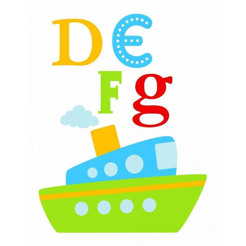 Transportation DEFG White Modern Wood Framed Art Print by Robinson, Tamara