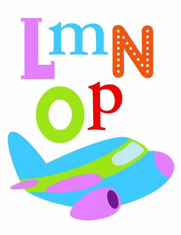 Transportation LMNOP White Modern Wood Framed Art Print with Double Matting by Robinson, Tamara