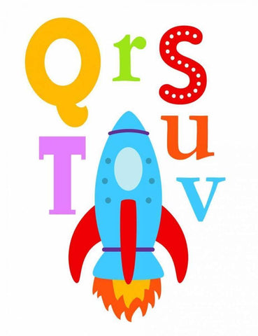 Transportation QRSTUV White Modern Wood Framed Art Print with Double Matting by Robinson, Tamara