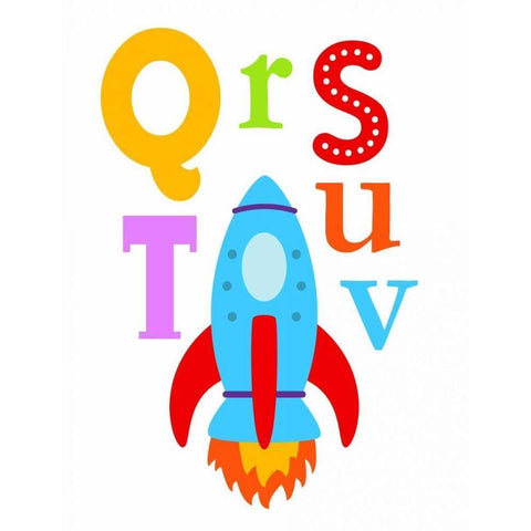 Transportation QRSTUV Black Modern Wood Framed Art Print by Robinson, Tamara