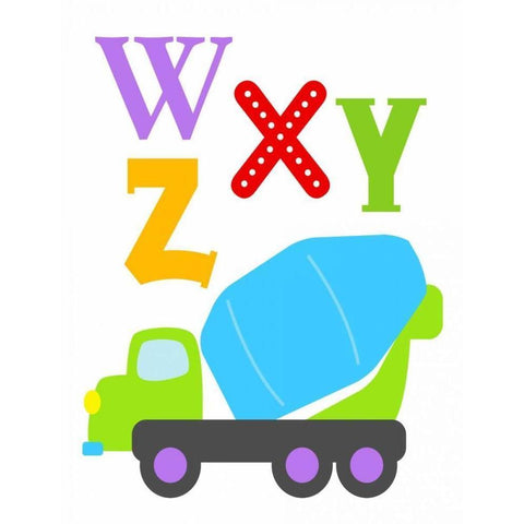 Transportation WXYZ Black Modern Wood Framed Art Print by Robinson, Tamara