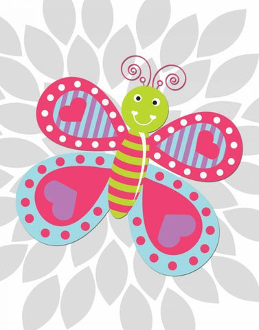 Lovebug Flower I Black Ornate Wood Framed Art Print with Double Matting by Robinson, Tamara