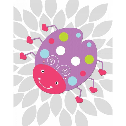 Lovebug Flower V Gold Ornate Wood Framed Art Print with Double Matting by Robinson, Tamara