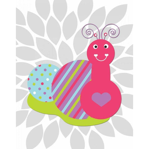 Lovebug Flower VI White Modern Wood Framed Art Print by Robinson, Tamara