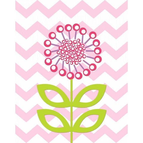 Chevron Lovebug III Black Modern Wood Framed Art Print with Double Matting by Robinson, Tamara