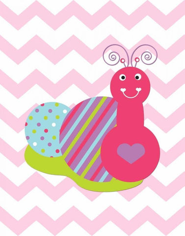 Chevron Lovebug IV Black Ornate Wood Framed Art Print with Double Matting by Robinson, Tamara