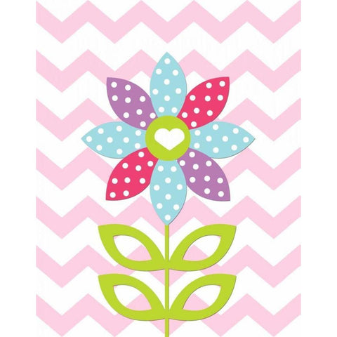 Chevron Lovebug V Black Modern Wood Framed Art Print by Robinson, Tamara