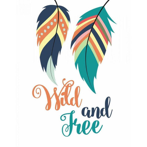 Wild and Free White Modern Wood Framed Art Print by Robinson, Tamara