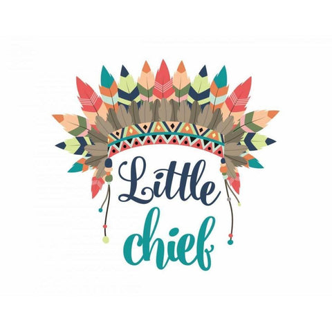 Little Chief Black Modern Wood Framed Art Print with Double Matting by Robinson, Tamara