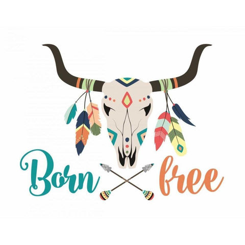 Born Free Black Modern Wood Framed Art Print with Double Matting by Robinson, Tamara