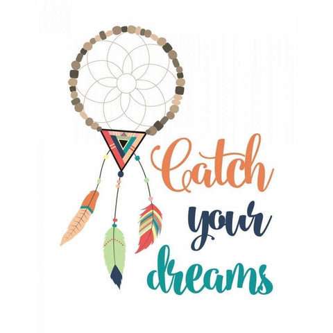 Catch Your Dreams White Modern Wood Framed Art Print by Robinson, Tamara