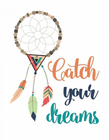 Catch Your Dreams Black Ornate Wood Framed Art Print with Double Matting by Robinson, Tamara