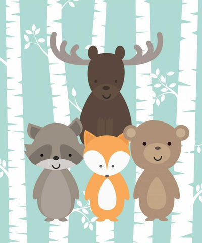 Woodland Black Ornate Wood Framed Art Print with Double Matting by Robinson, Tamara