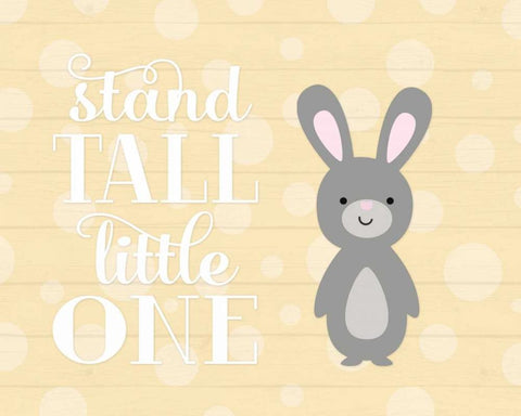 Stand Tall Bunny II Black Ornate Wood Framed Art Print with Double Matting by Robinson, Tamara