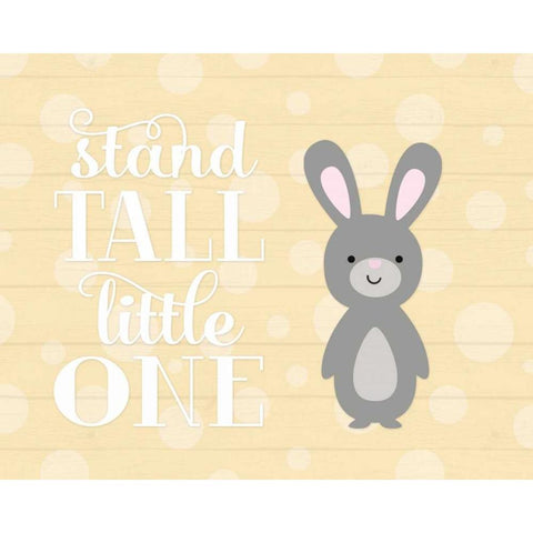 Stand Tall Bunny II Black Modern Wood Framed Art Print with Double Matting by Robinson, Tamara