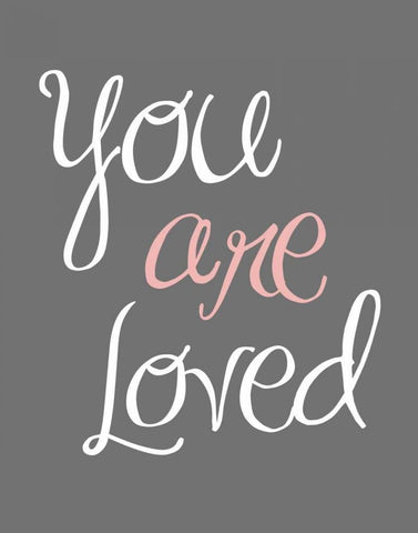 You Are Loved Black Ornate Wood Framed Art Print with Double Matting by Robinson, Tamara