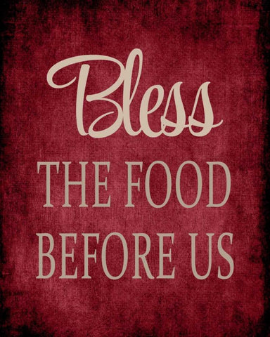 The Food Before Us - Red White Modern Wood Framed Art Print with Double Matting by Robinson, Tamara