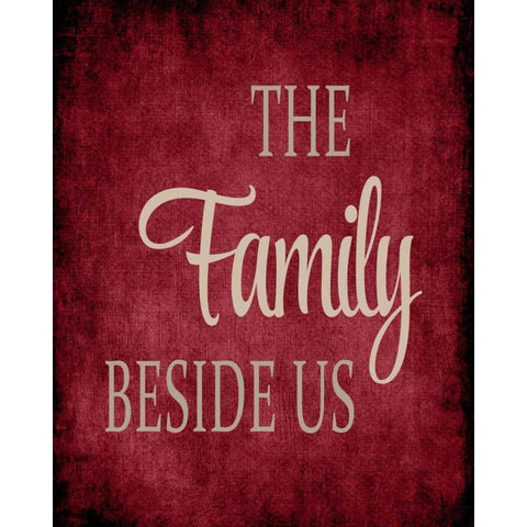 The Family Beside Us - Red White Modern Wood Framed Art Print by Robinson, Tamara
