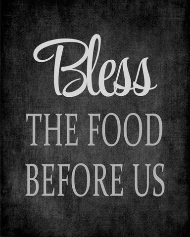 The Food Before Us - Grey White Modern Wood Framed Art Print with Double Matting by Robinson, Tamara