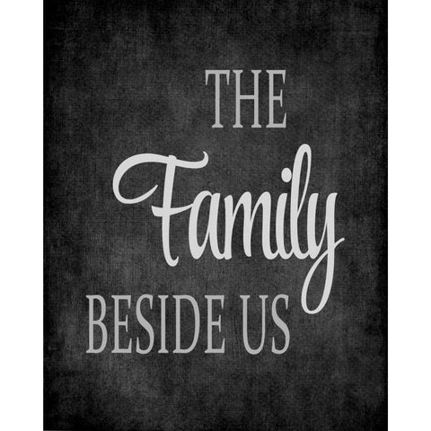 The Family Beside Us - Grey Gold Ornate Wood Framed Art Print with Double Matting by Robinson, Tamara