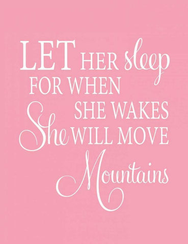 Let Her Sleep White Modern Wood Framed Art Print with Double Matting by Robinson, Tamara