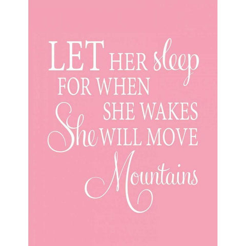 Let Her Sleep White Modern Wood Framed Art Print by Robinson, Tamara