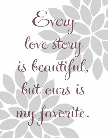 Every Love Story White Modern Wood Framed Art Print with Double Matting by Robinson, Tamara