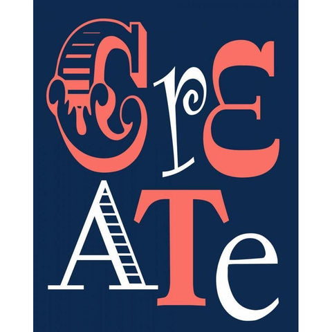 Create White Modern Wood Framed Art Print by Robinson, Tamara