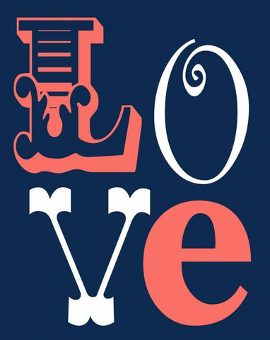 Love Black Ornate Wood Framed Art Print with Double Matting by Robinson, Tamara