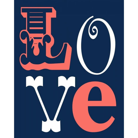 Love Black Modern Wood Framed Art Print by Robinson, Tamara