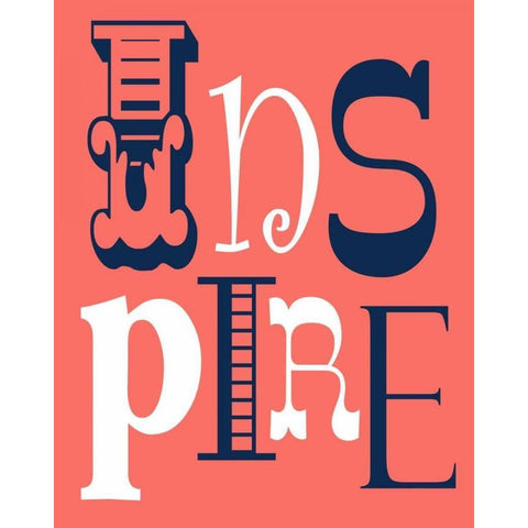 Inspire White Modern Wood Framed Art Print by Robinson, Tamara