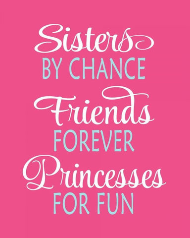 Sisters Quote White Modern Wood Framed Art Print with Double Matting by Robinson, Tamara