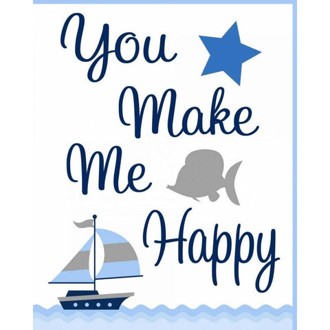 Nautical Sunshine III White Modern Wood Framed Art Print by Robinson, Tamara