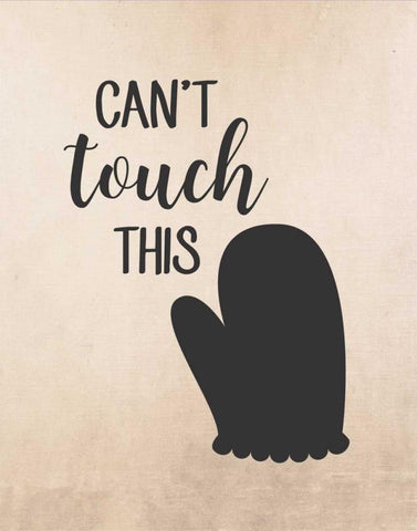 Cant Touch This White Modern Wood Framed Art Print with Double Matting by Robinson, Tamara