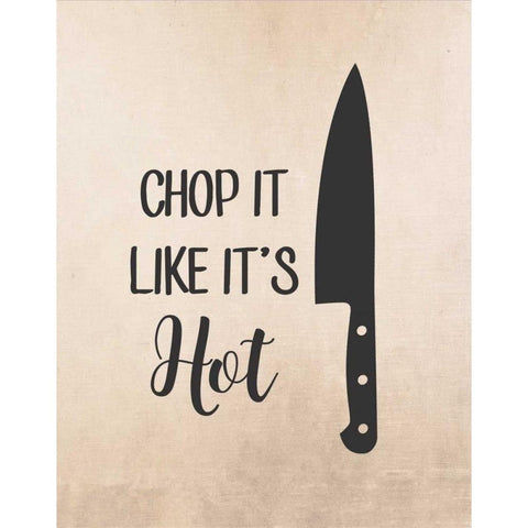 Chop It Like Its Hot Gold Ornate Wood Framed Art Print with Double Matting by Robinson, Tamara