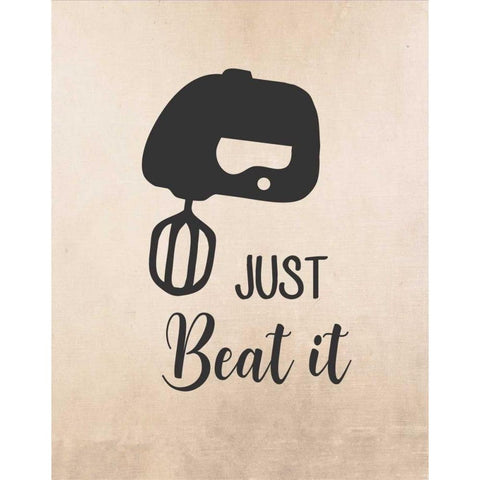 Just Beat It Gold Ornate Wood Framed Art Print with Double Matting by Robinson, Tamara