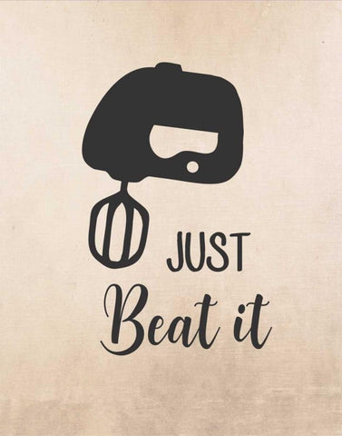 Just Beat It Black Ornate Wood Framed Art Print with Double Matting by Robinson, Tamara