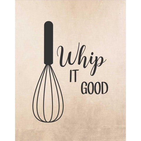 Whip It Good Black Modern Wood Framed Art Print with Double Matting by Robinson, Tamara