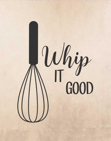 Whip It Good White Modern Wood Framed Art Print with Double Matting by Robinson, Tamara