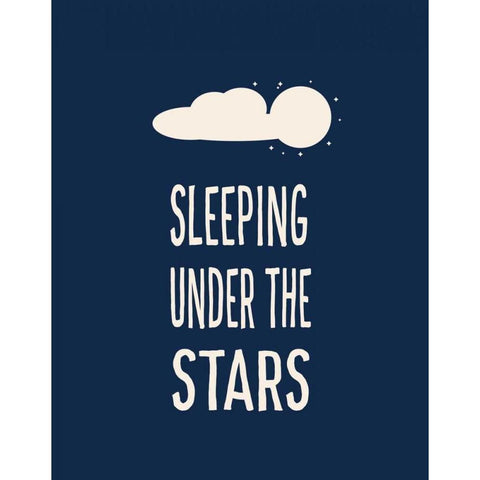 Sleeping Under the Stars White Modern Wood Framed Art Print by Robinson, Tamara
