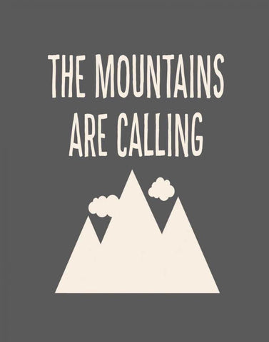 The Mountains are Calling Black Ornate Wood Framed Art Print with Double Matting by Robinson, Tamara