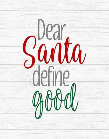 Deer Santaâ€¦ White Modern Wood Framed Art Print with Double Matting by Robinson, Tamara