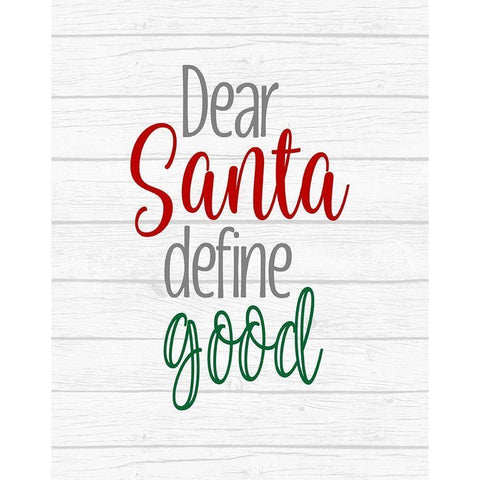 Deer Santaâ€¦ White Modern Wood Framed Art Print by Robinson, Tamara