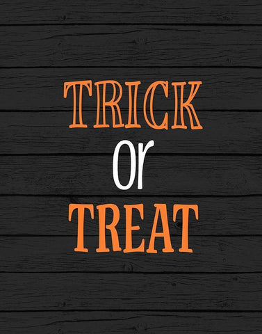 Trick or Treat Black Ornate Wood Framed Art Print with Double Matting by Robinson, Tamara