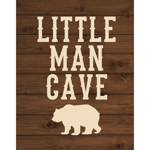 Little Man Cave Gold Ornate Wood Framed Art Print with Double Matting by Robinson, Tamara