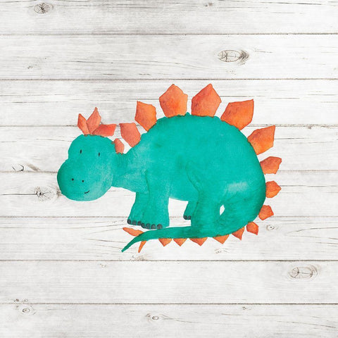 Water Color Dino II Black Modern Wood Framed Art Print by Robinson, Tamara