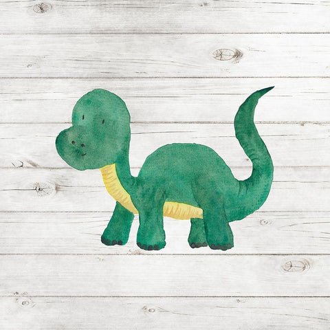 Water Color Dino VI Black Modern Wood Framed Art Print with Double Matting by Robinson, Tamara