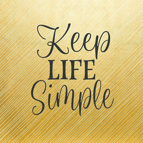 Keep Life Simple White Modern Wood Framed Art Print with Double Matting by Robinson, Tamara