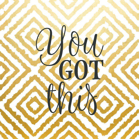 You Got This Black Ornate Wood Framed Art Print with Double Matting by Robinson, Tamara